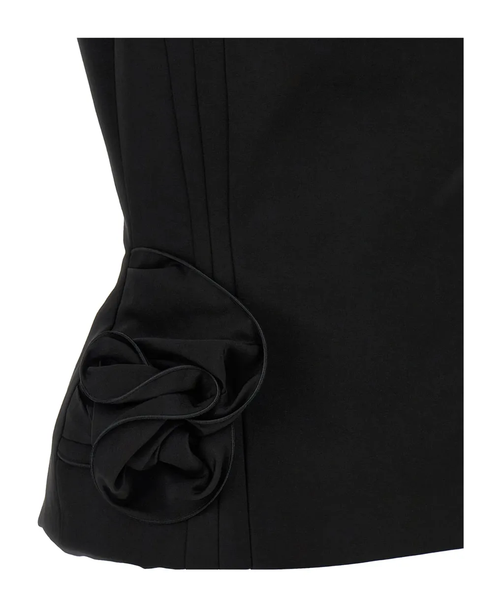 Magda Butrym Floral-Appliqué Sleeveless Top