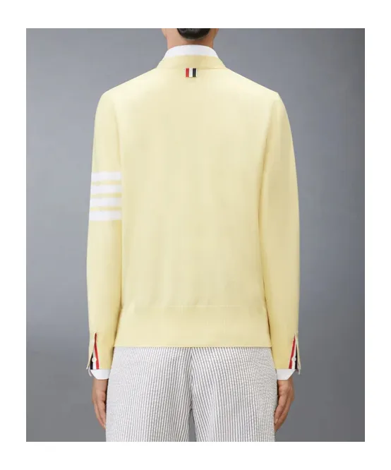Four-Bar Sleeve-Detail Cardigan