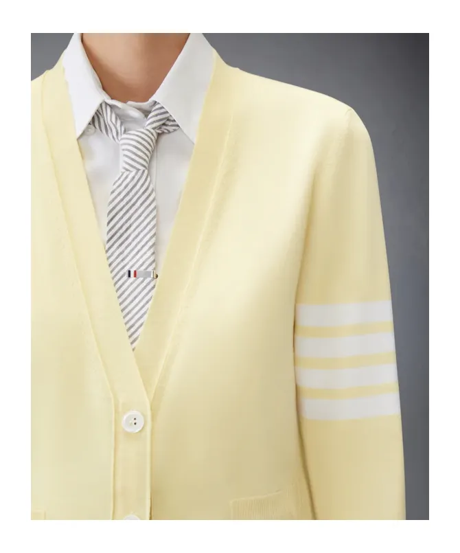 Four-Bar Sleeve-Detail Cardigan
