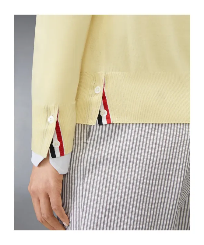 Four-Bar Sleeve-Detail Cardigan
