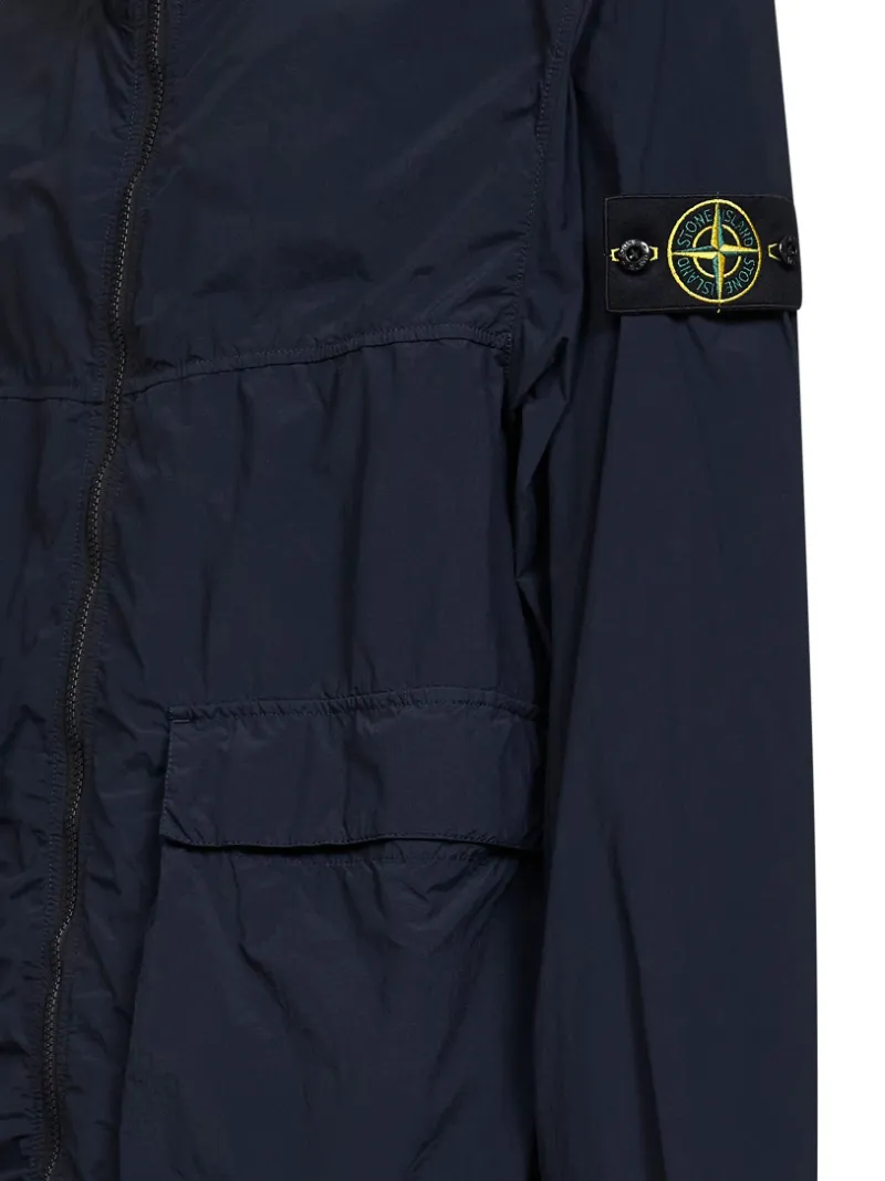 Stone Island Logo Patch Zip-Up Jacket