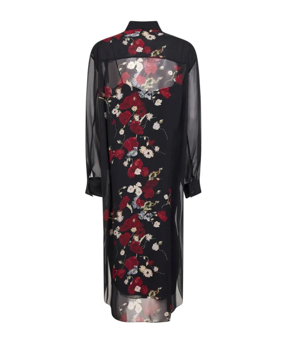 Khaite Floral Printed Shirt Dresses