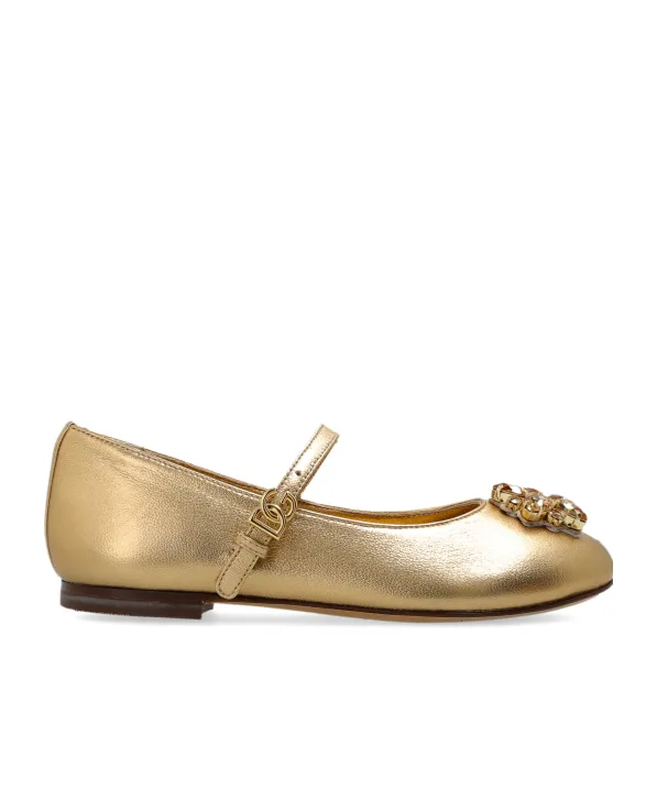 Dolce & Gabbana Kids Embellished Ballet Flats