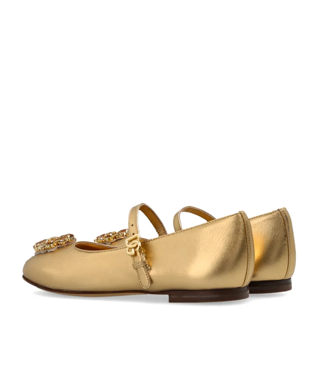 Dolce & Gabbana Kids Embellished Ballet Flats