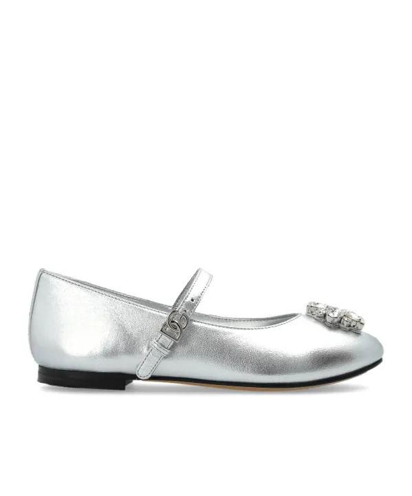 Dolce & Gabbana Kids Embellished Ballet Flats