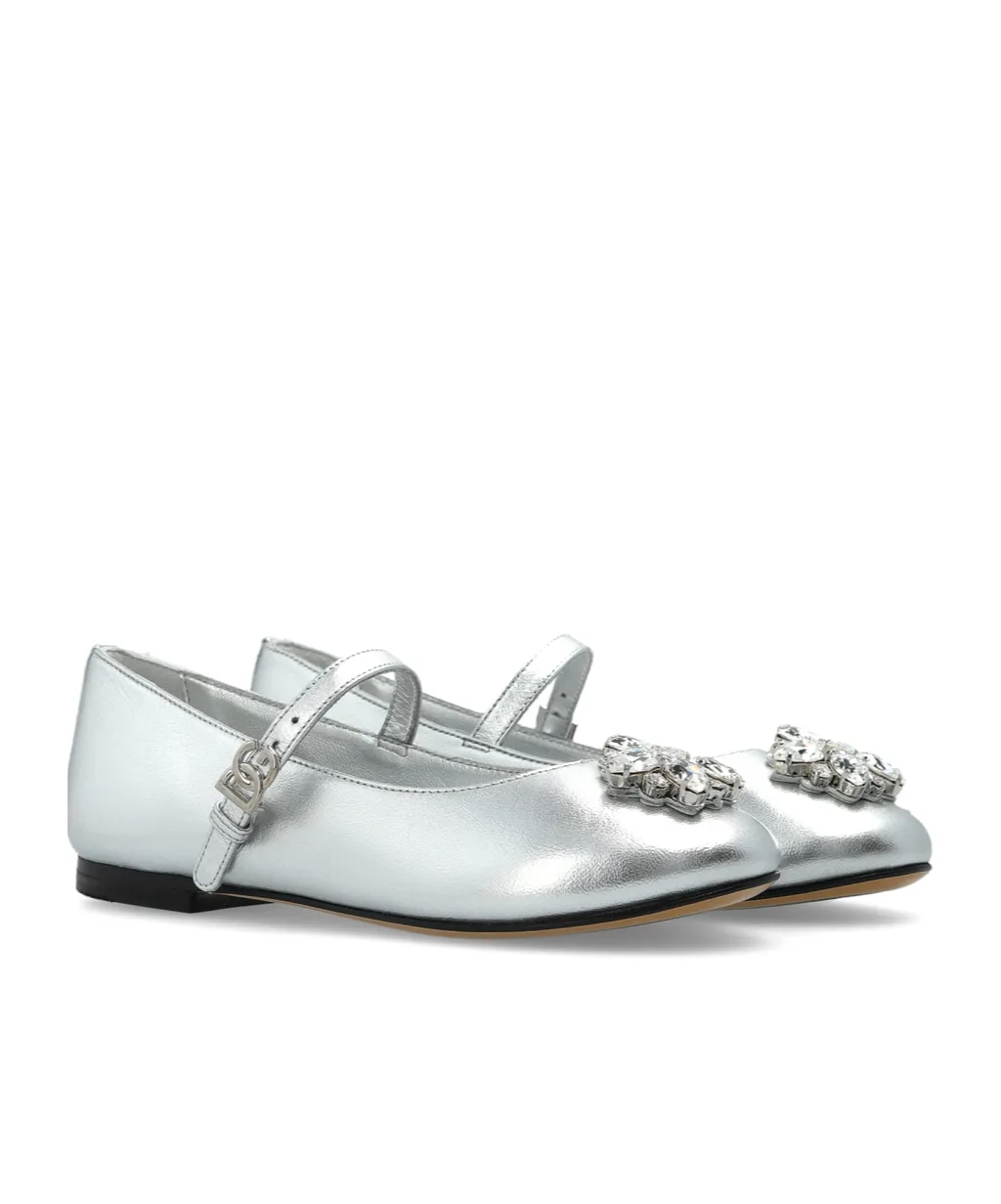 Dolce & Gabbana Kids Embellished Ballet Flats