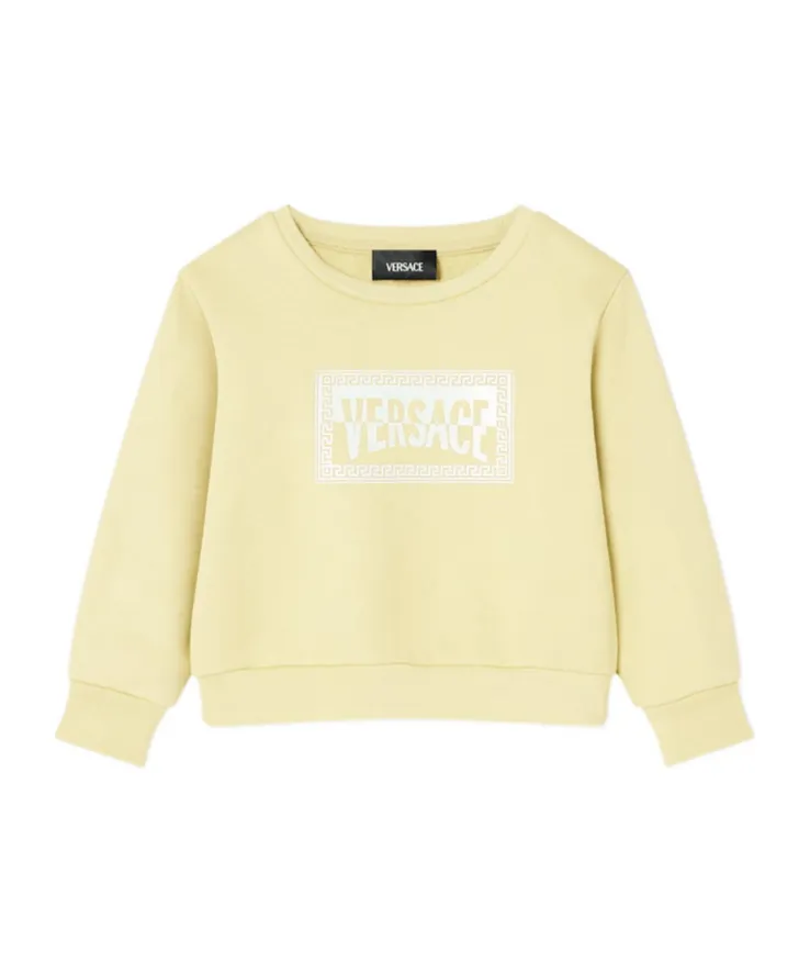 Versace Kids Logo Detailed Crewneck Sweatshirt