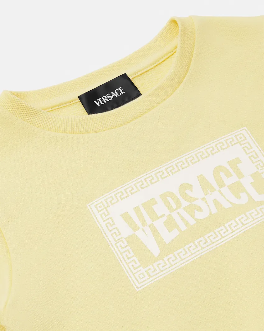 Versace Kids Logo Detailed Crewneck Sweatshirt
