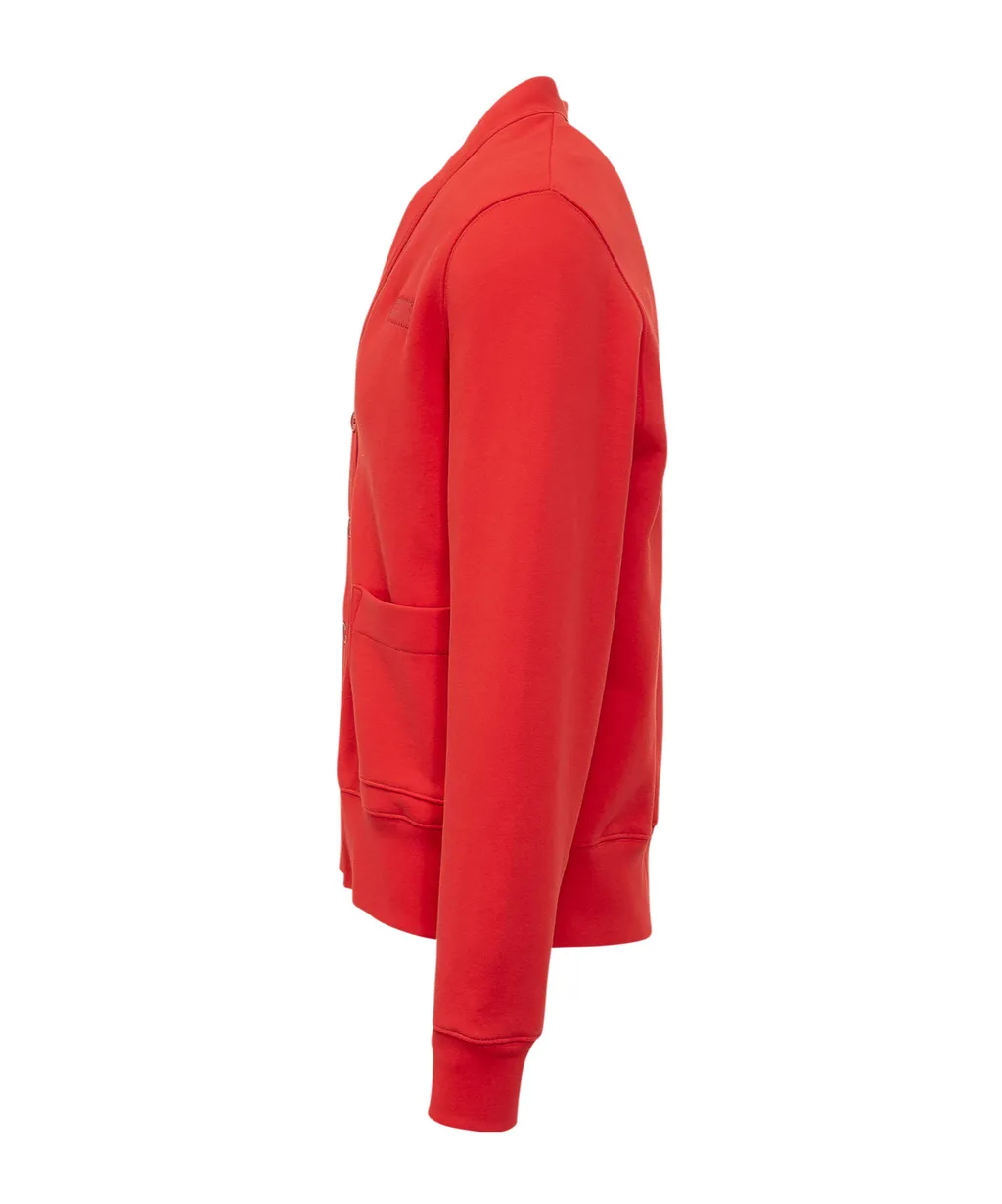 Givenchy V-Neck Button-Up Sweatshirt