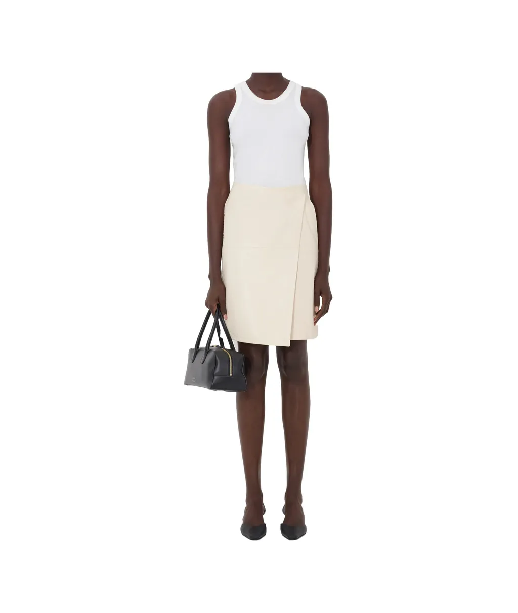 Loulou De Saison Gora Leather Wrap Skirt