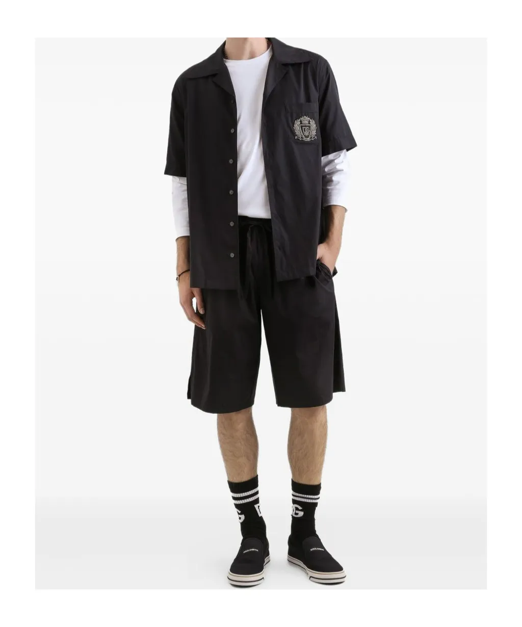 Dolce & Gabbana Logo Patch Short-Sleeved Shirt