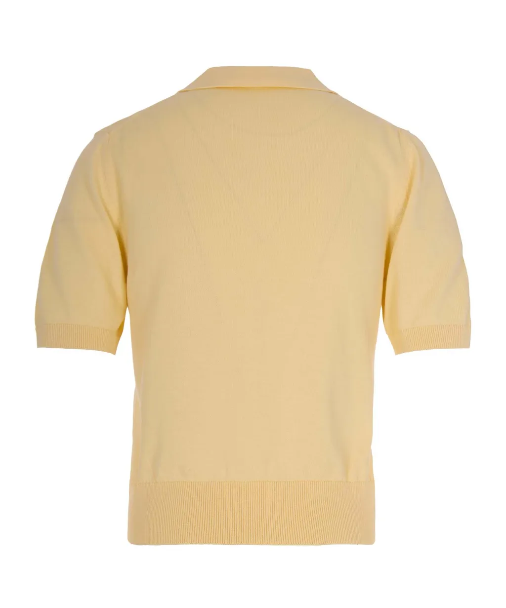 A.P.C. Short Sleeve Knitted Polo Shirt