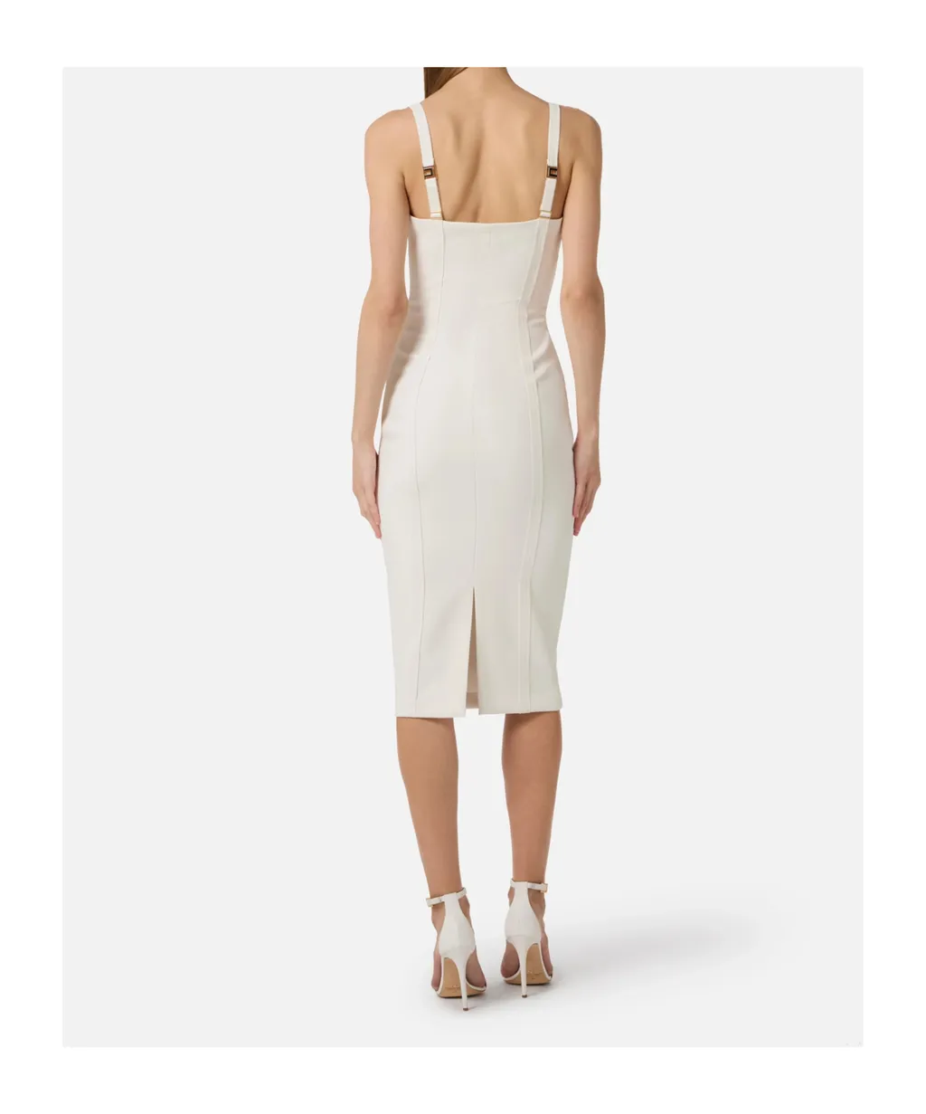 Elisabetta Franchi Strapped Corset Midi Dress