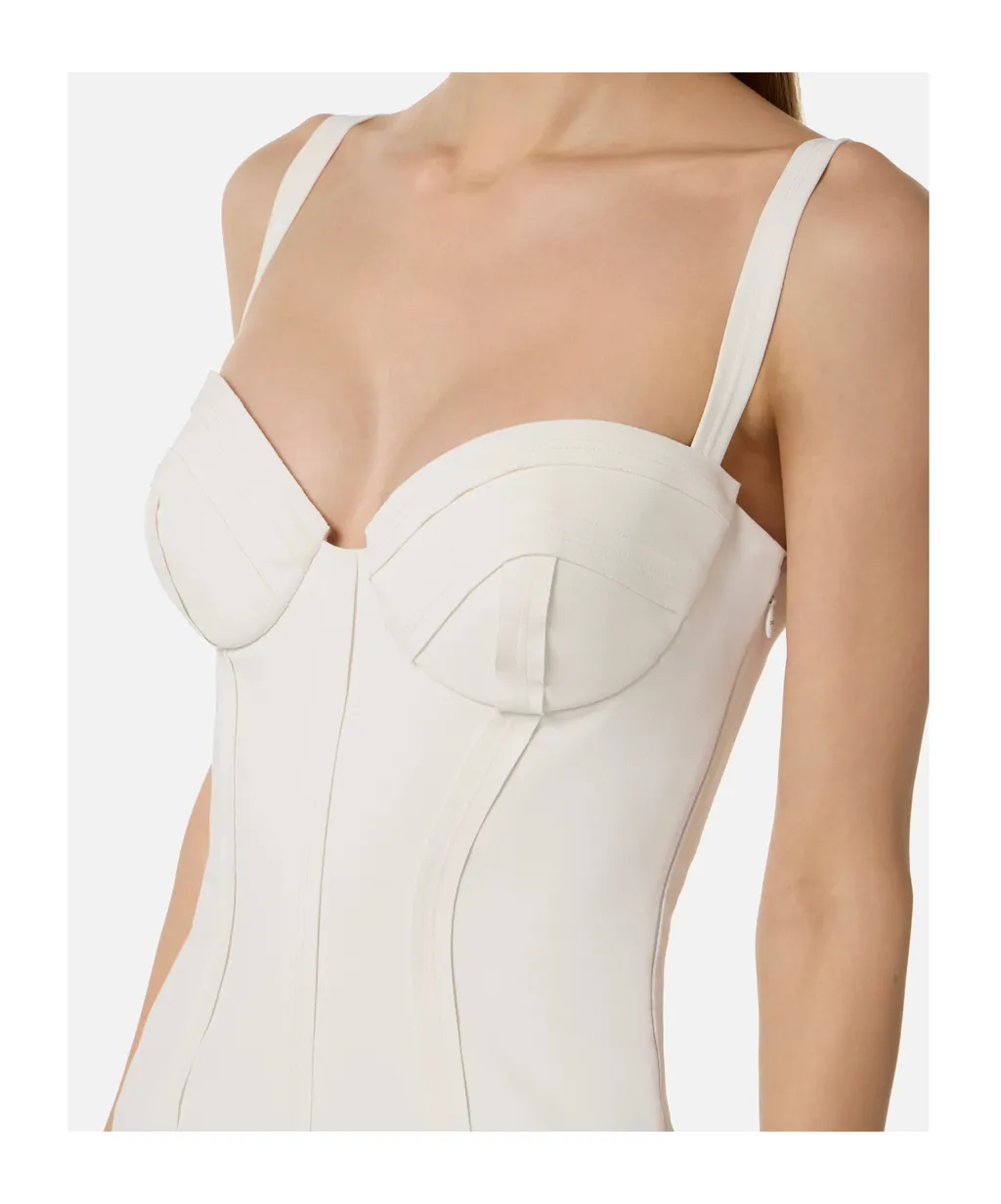Elisabetta Franchi Strapped Corset Midi Dress