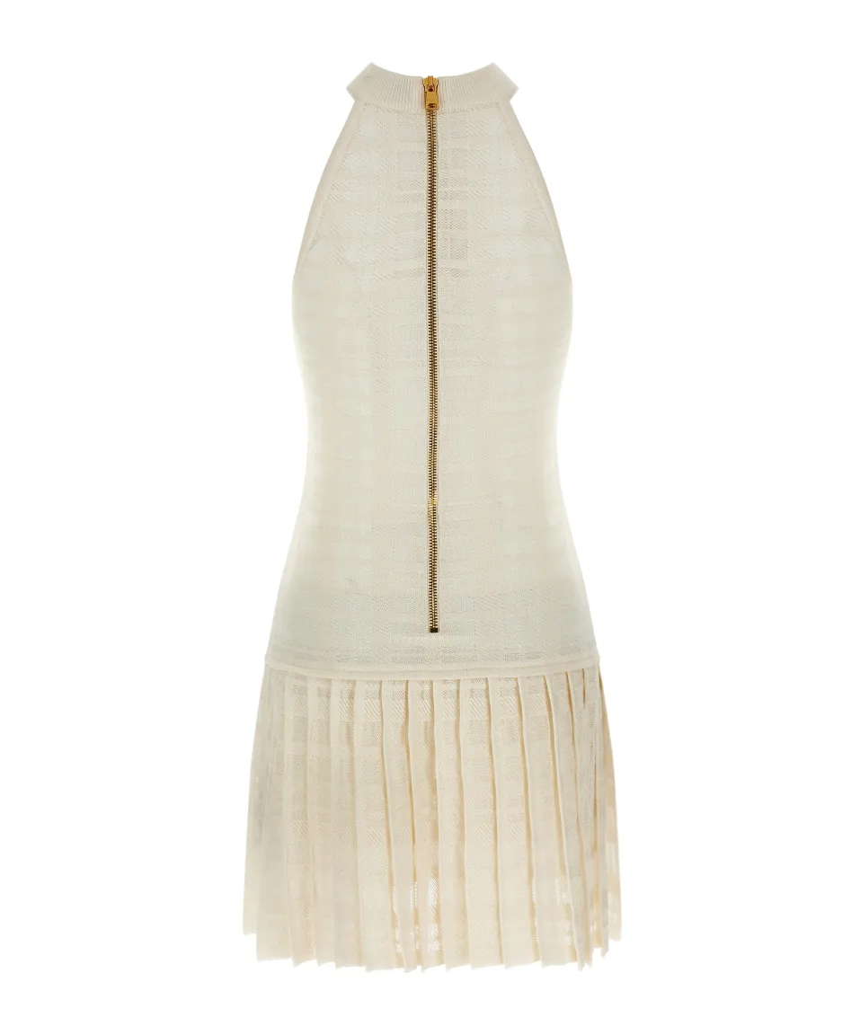 Balmain Button Embellished Sleeveless Dress