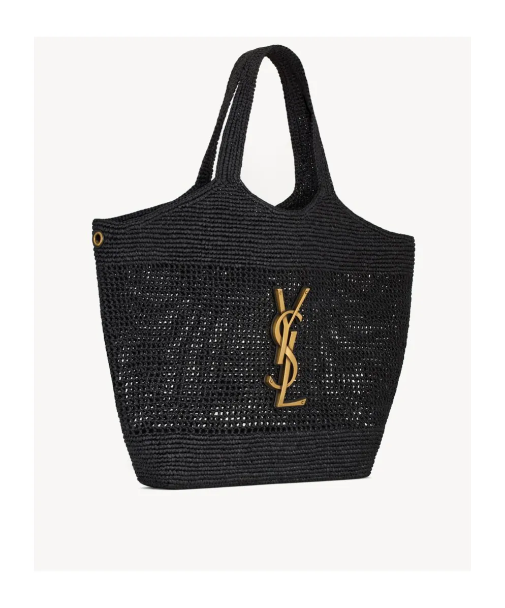 Saint Laurent Icare Logo Plaque Tote Bag