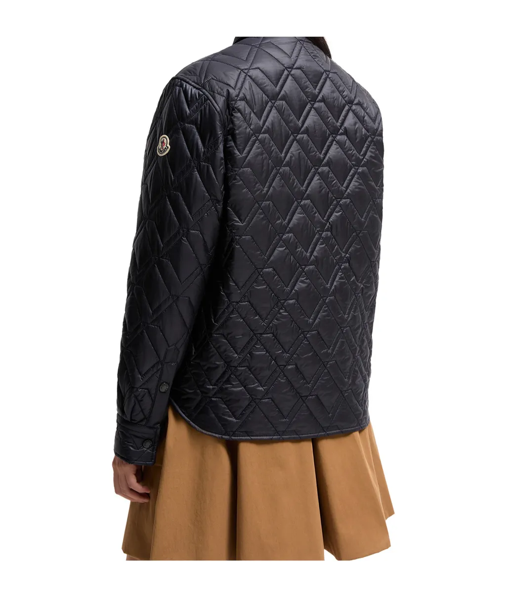 Moncler Diamond-Quilted Padded Shirt Jacket