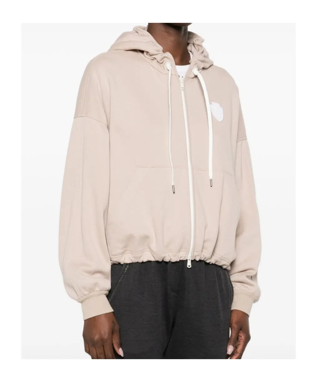 Brunello Cucinelli Logo Patch Zipped Hoodie