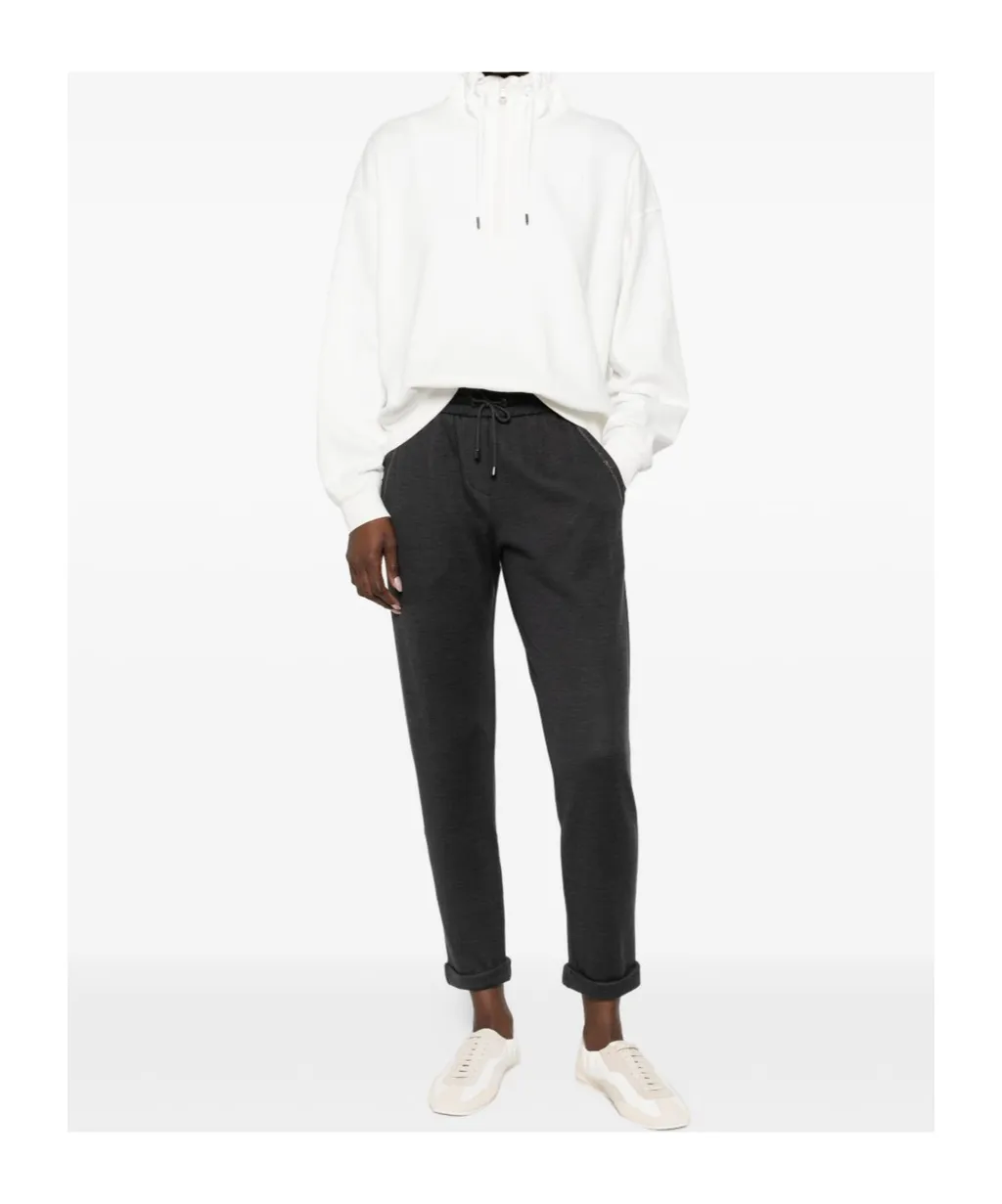 Brunello Cucinelli Quater-Zip Detailed Sweatshirt