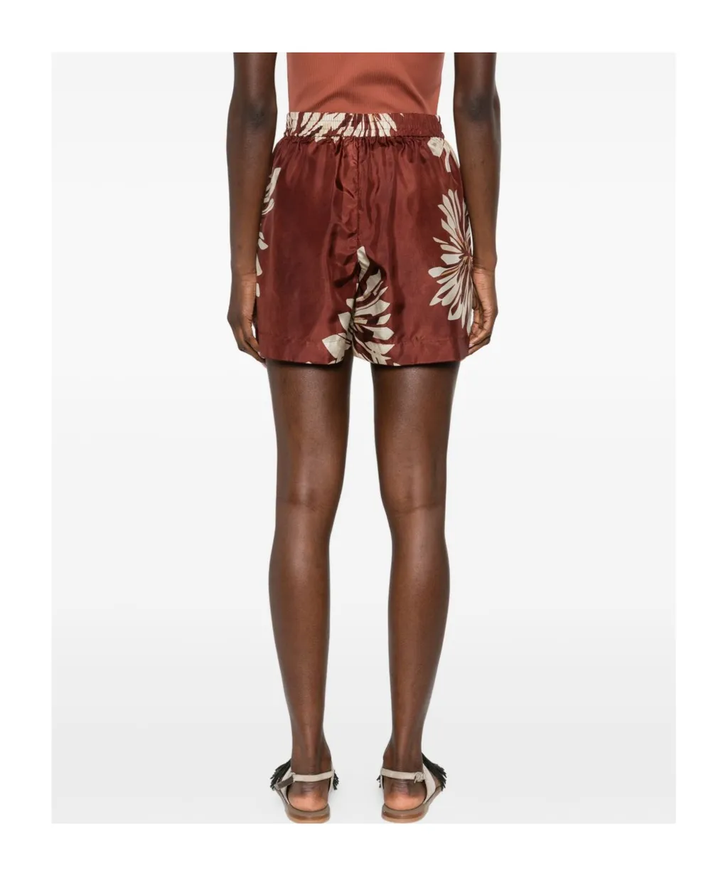 Brunello Cucinelli Floral Print Elasticated Waistband Shorts