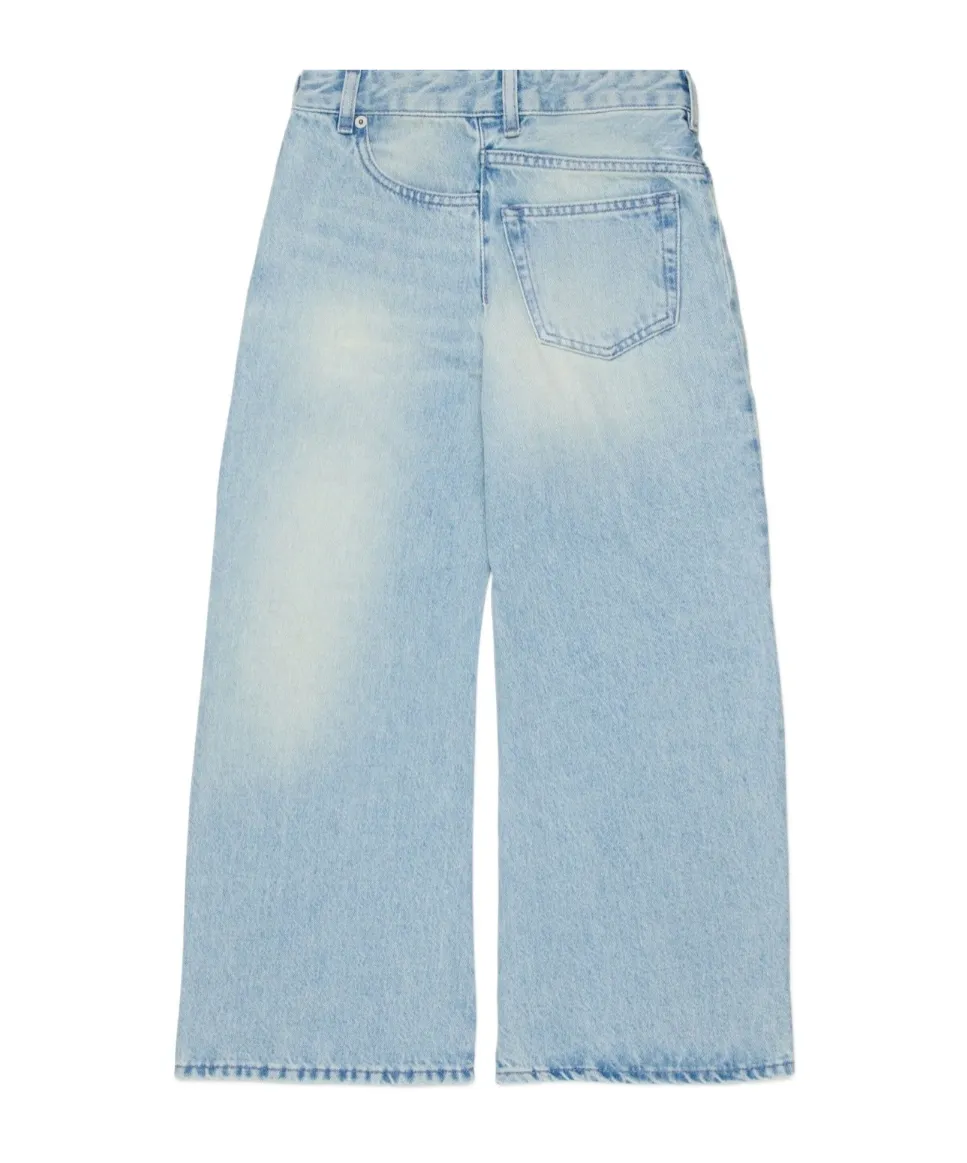 Logo Patch Wide-Leg Jeans