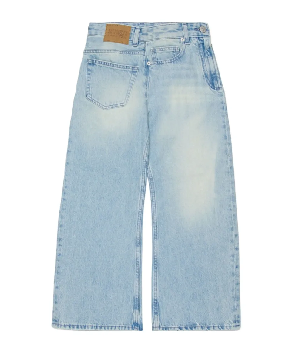 Logo Patch Wide-Leg Jeans
