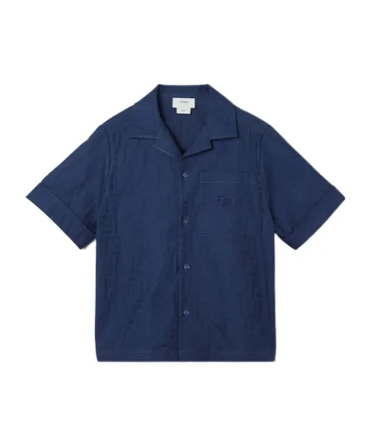Fendi Kids Jacquard Button-Up Shirt