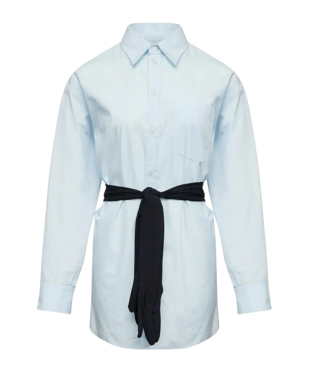 Mm6 Maison Margiela Tie Detailed Shirt