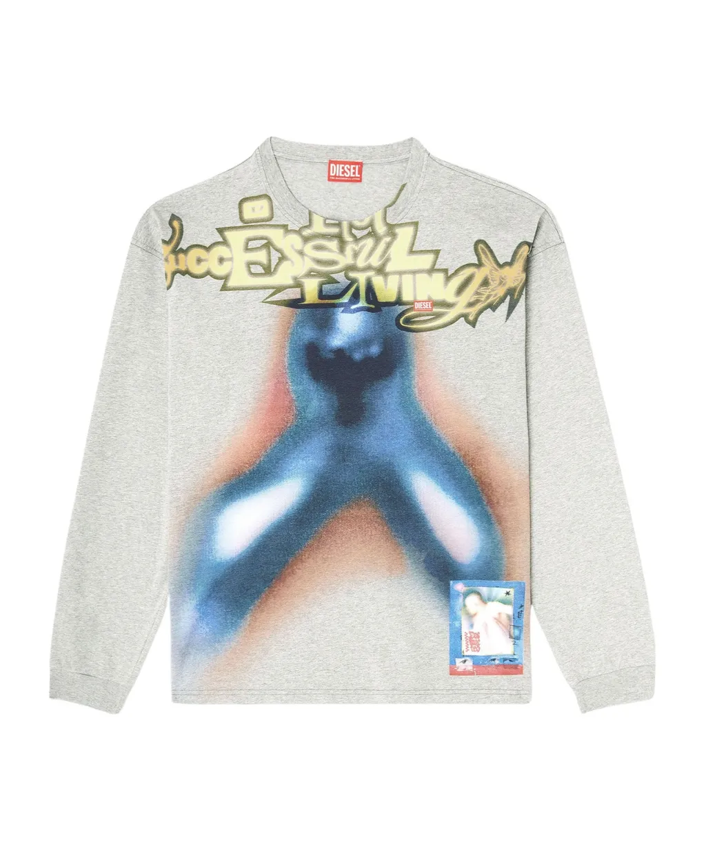 Graphic-Print Long-Sleeve T-Shirt
