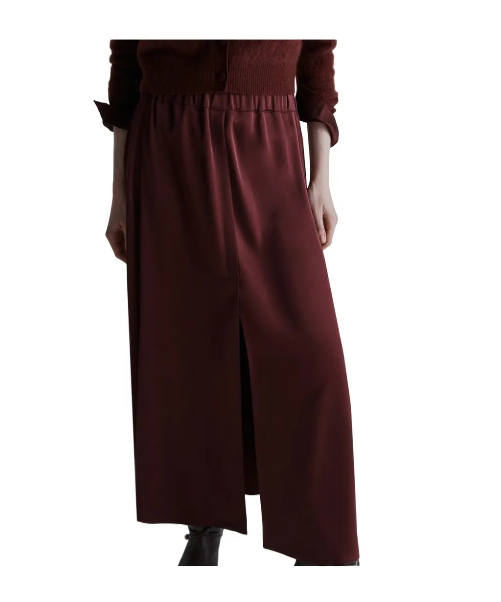 Flared Satin Skirt
