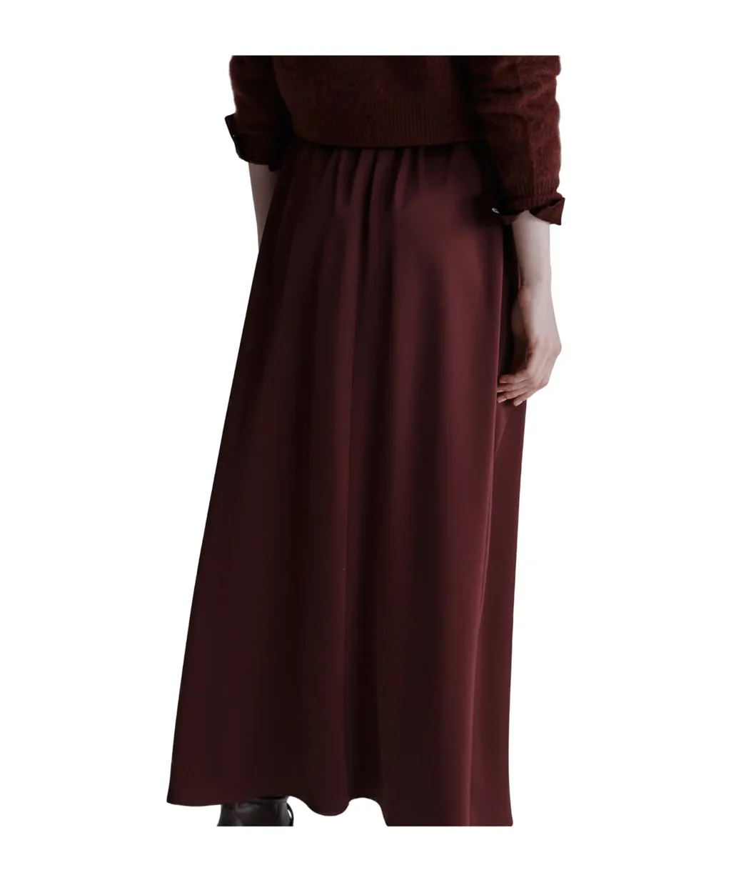 Flared Satin Skirt