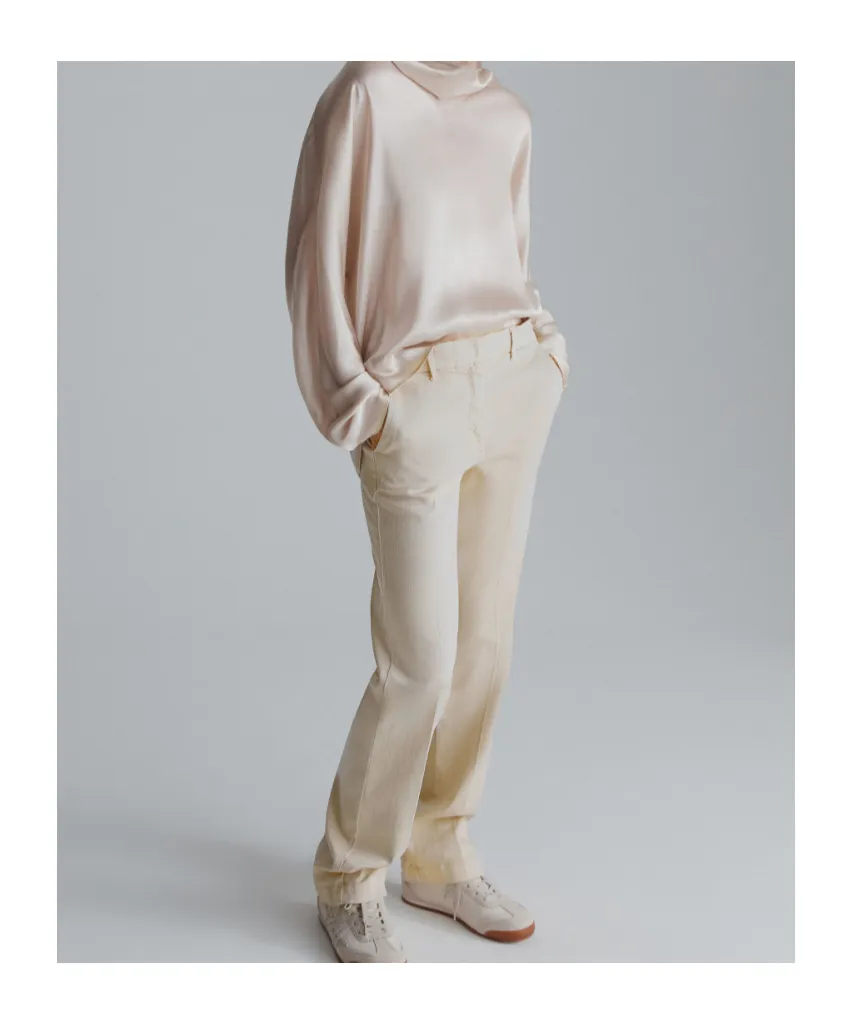 Wide-Leg Trousers - Cream