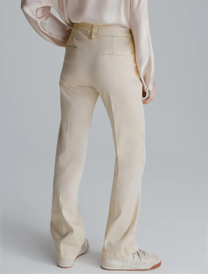 Wide-Leg Trousers - Cream
