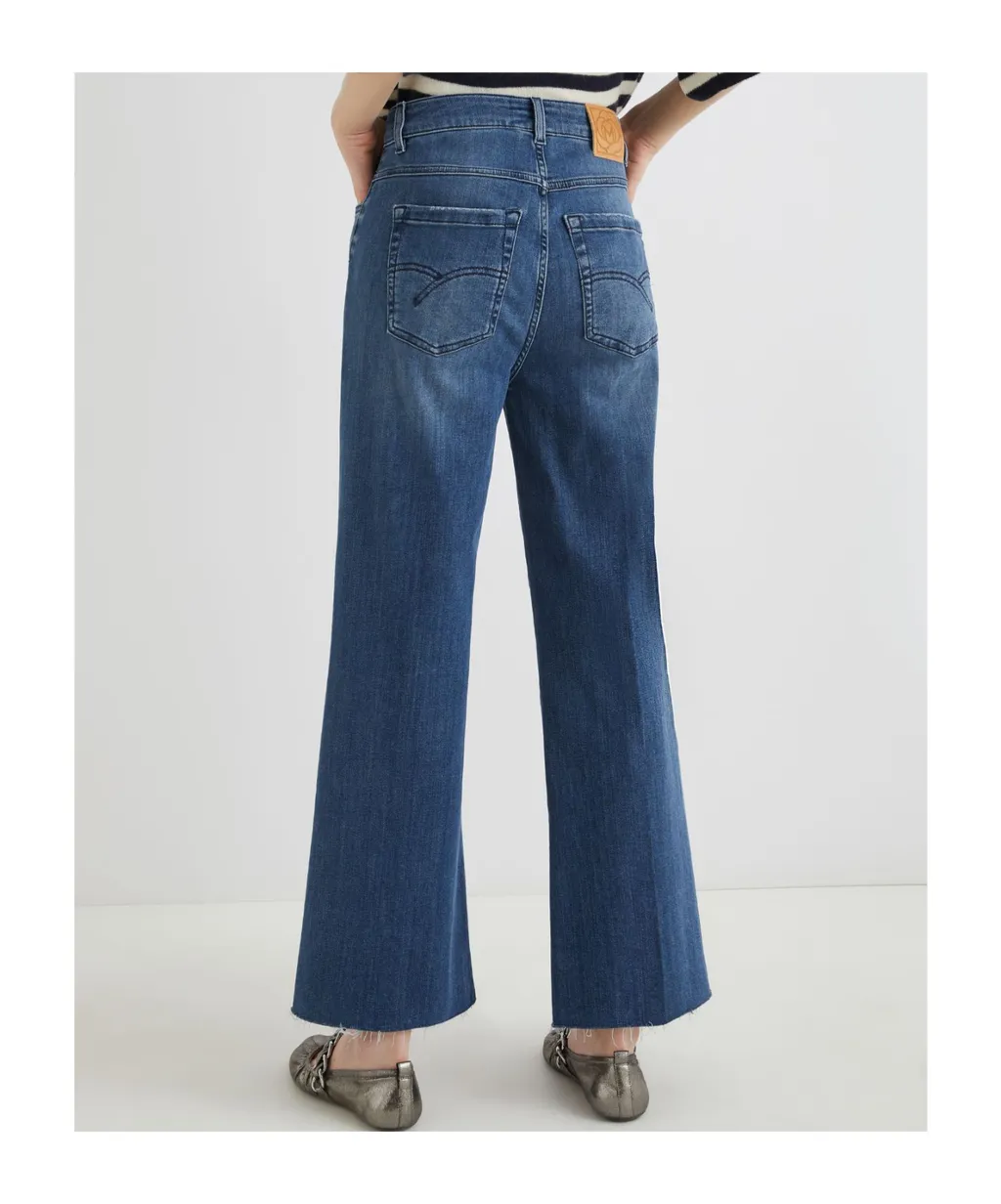 Wide-Leg Cropped Jeans