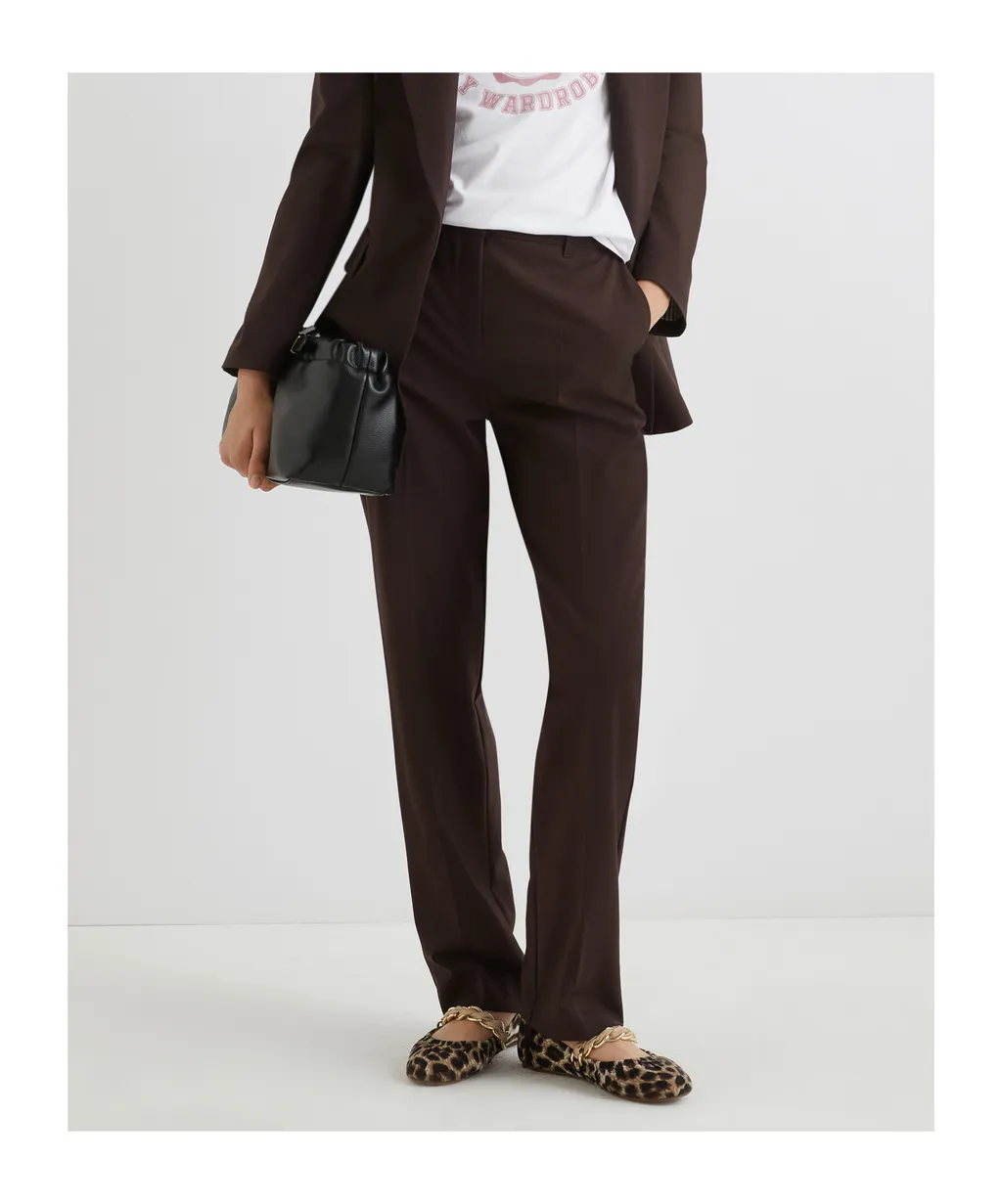 Slim-Fit Trousers - Brown