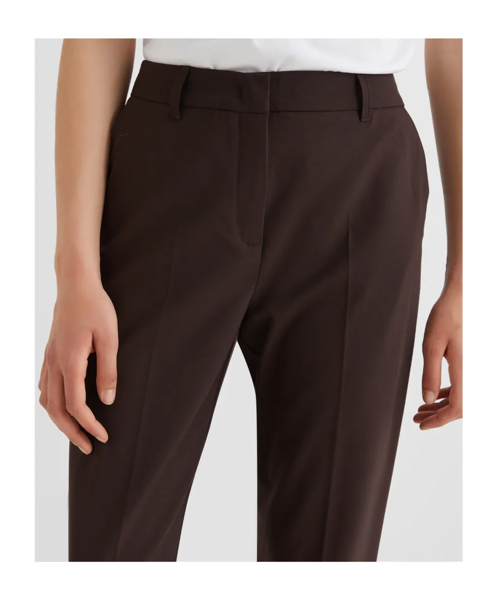 Slim-Fit Trousers - Brown