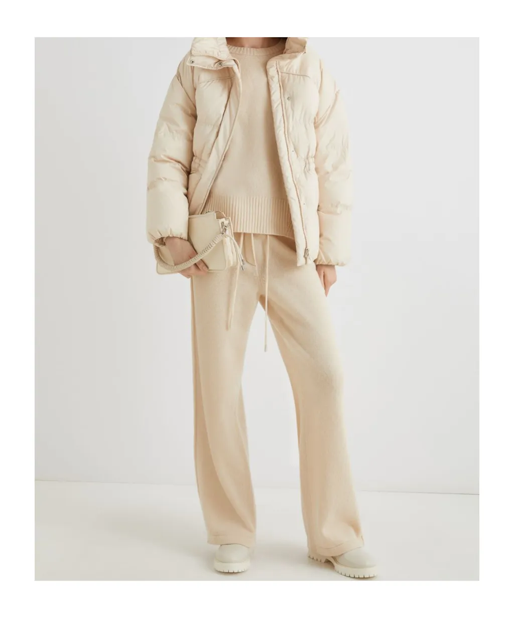 Boxy-Fit Pure Wool Sweater - Cream