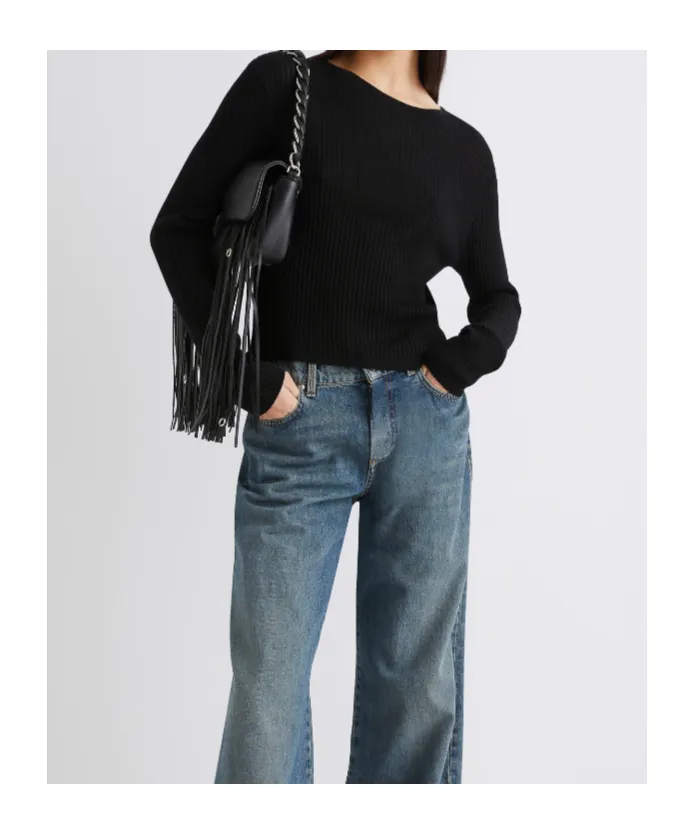 Rib-Knit Ultra-Light Sweater