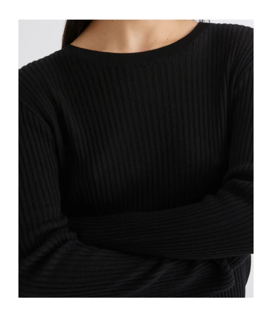 Rib-Knit Ultra-Light Sweater