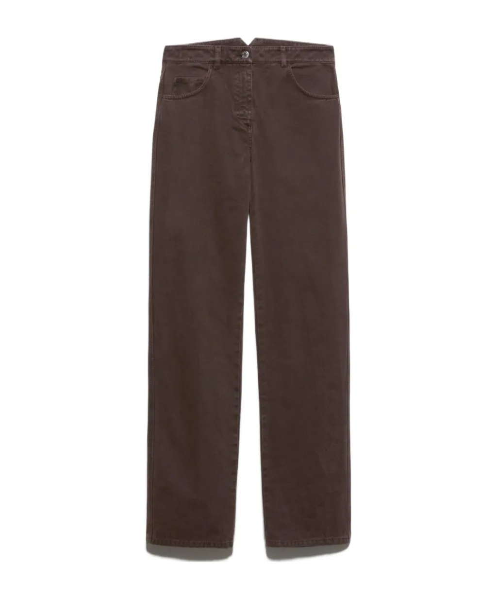 Straight-Leg Cotton-Drill Trousers