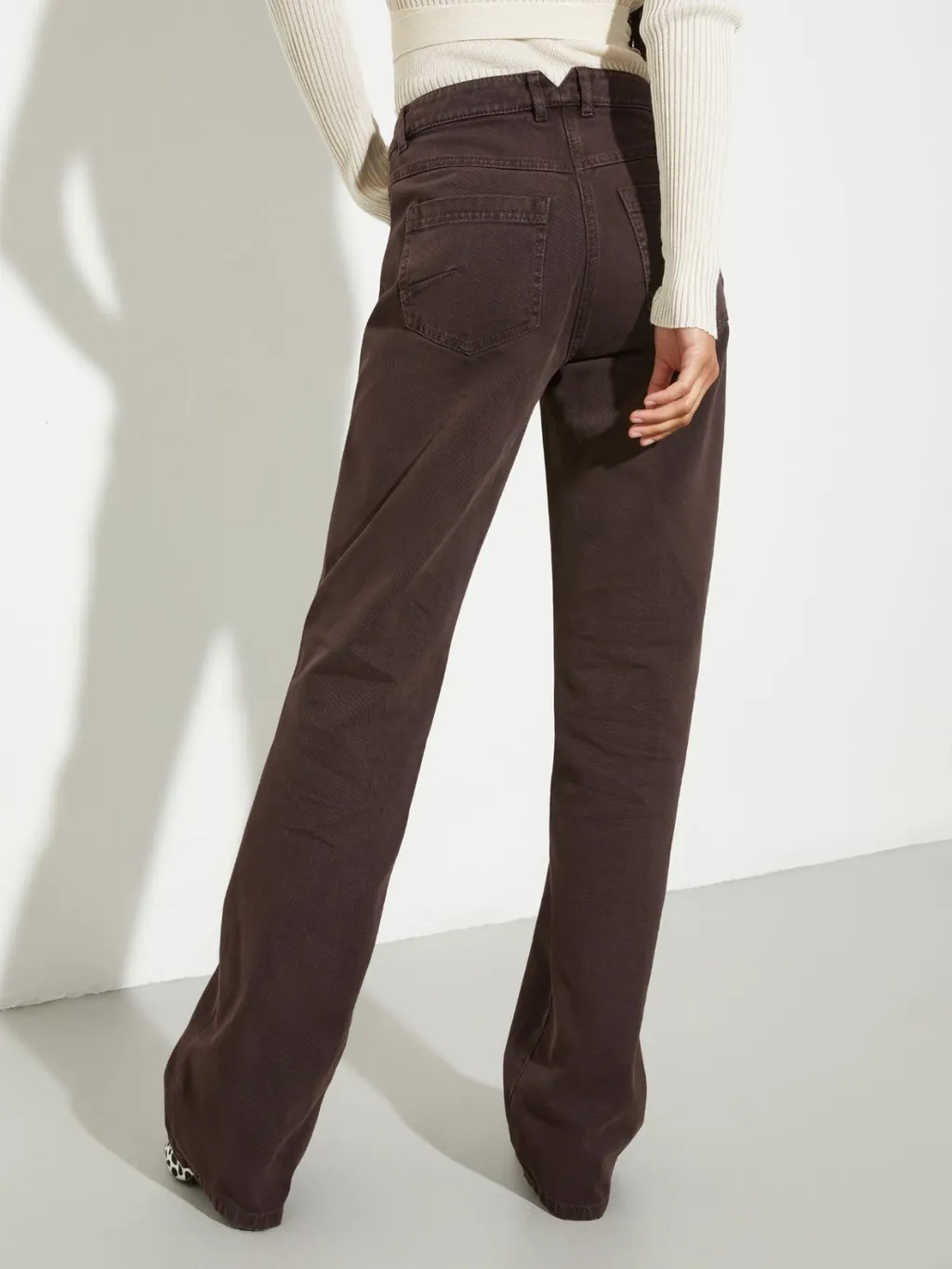 Straight-Leg Cotton-Drill Trousers