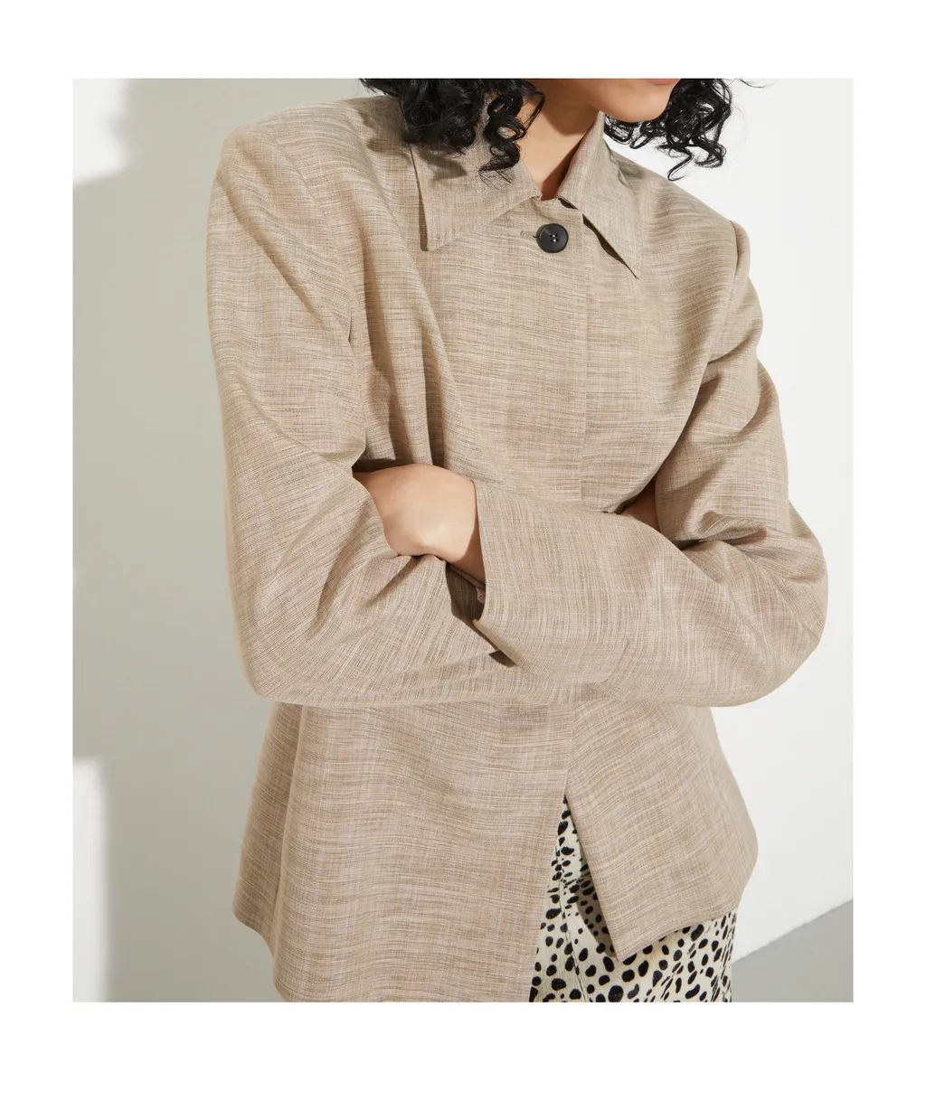 Slim-Fit Slubby Grisaille Jacket
