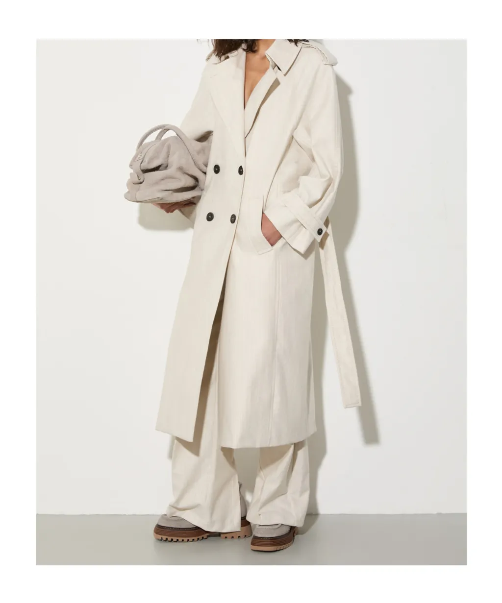 Undyed Gabardine Trench Coat