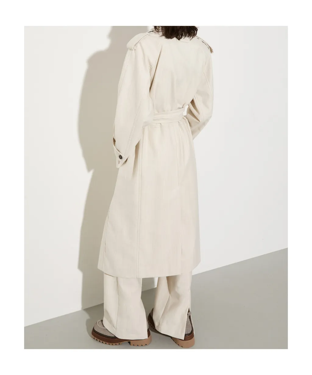 Undyed Gabardine Trench Coat