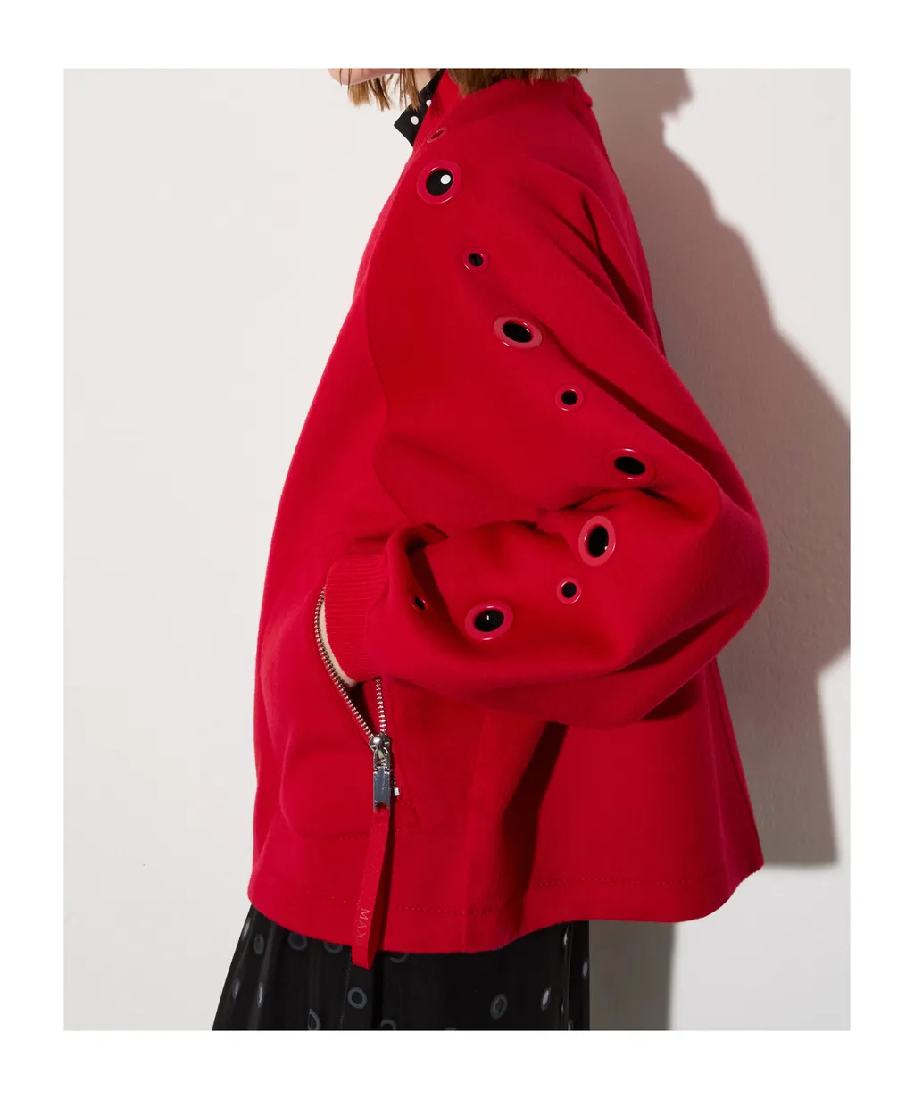 Double-Woven Wool Bomber Jacket