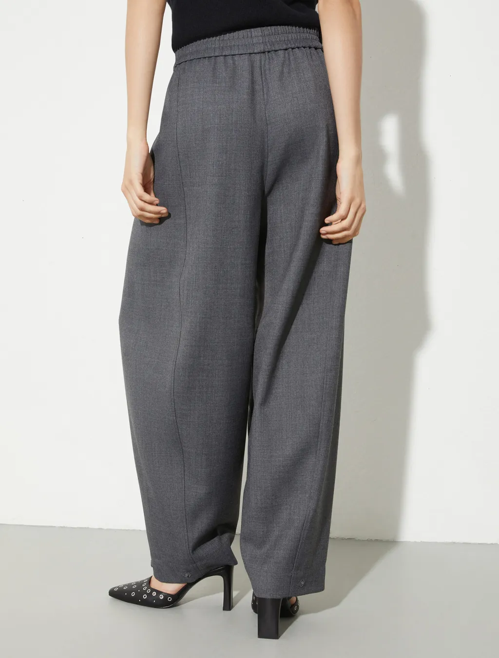 Barrel-Leg Grisaille Trousers