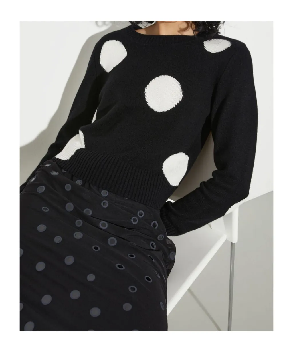 Polka-Dot Jacquard Jumper