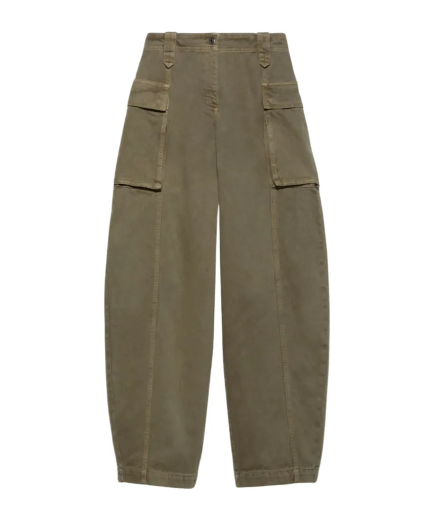 Barrel-Leg Cargo Trousers