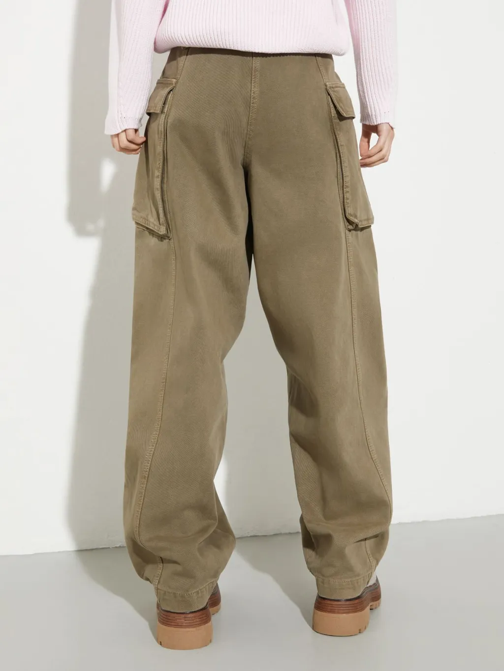 Barrel-Leg Cargo Trousers