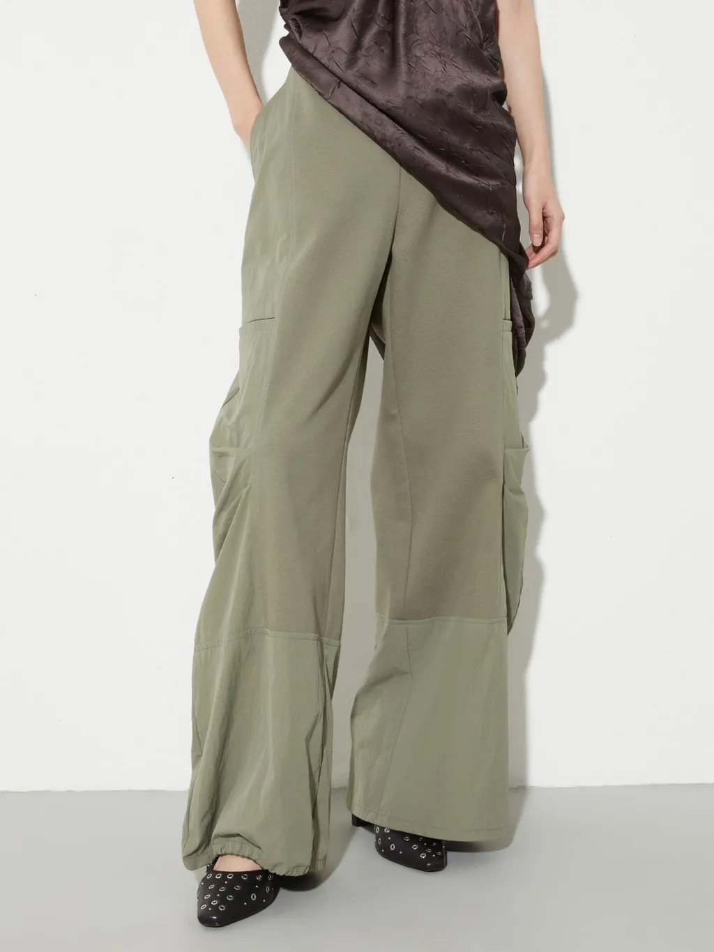 Cotton Knit And Nylon Sweatpants
